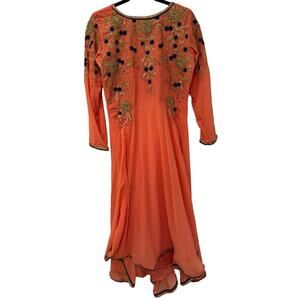 Peach Pink Salwar Kameez Kurta Size Medium Indian/Pakistani Clothing 3 Pieces